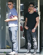 Thumbnail image for Jonas Brothers Fashion -Jonas Brothers in Common Projects Leather Training Boot Sneakers