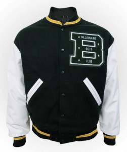 Billionaire Boys Club-Varsity Jacket Green/White