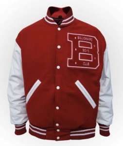 Billionaire Boys Club-Varsity Jacket Red/White
